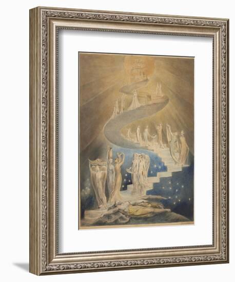 Jacob's Ladder-William Blake-Framed Art Print