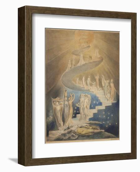 Jacob's Ladder-William Blake-Framed Art Print