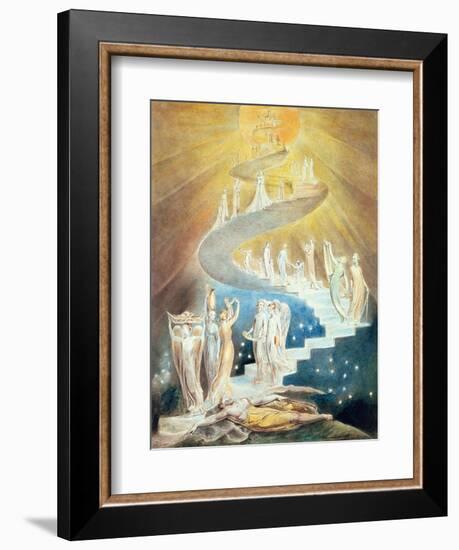 Jacob's Ladder-William Blake-Framed Giclee Print