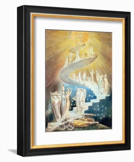 Jacob's Ladder-William Blake-Framed Giclee Print