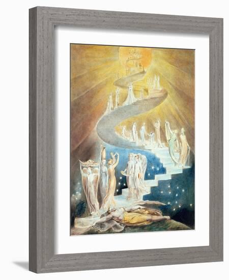 Jacob's Ladder-William Blake-Framed Giclee Print