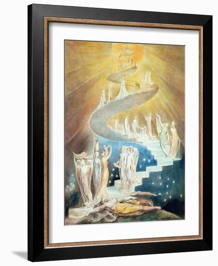 Jacob's Ladder-William Blake-Framed Giclee Print