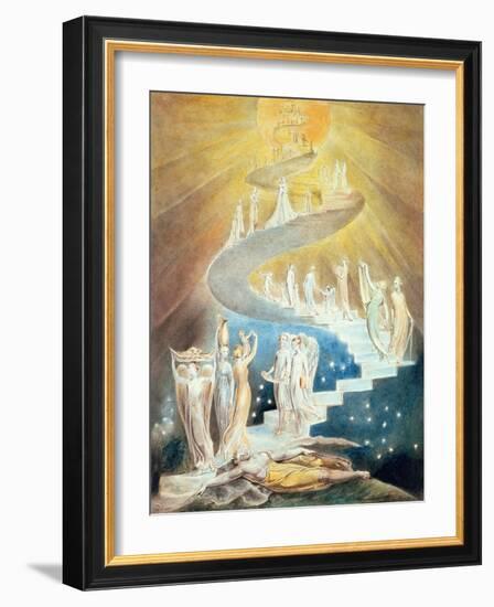 Jacob's Ladder-William Blake-Framed Giclee Print