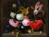 Still Life with Flowers and Insects-Jacob van Walscapelle-Giclee Print
