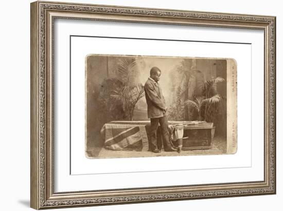 Jacob Wainwright with Livingstone's Coffin, London, 1874-Elliott and Fry Studio-Framed Giclee Print