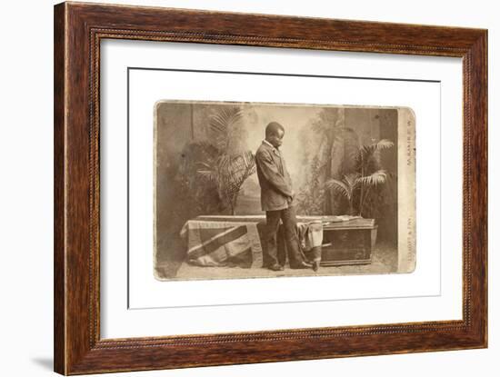 Jacob Wainwright with Livingstone's Coffin, London, 1874-Elliott and Fry Studio-Framed Giclee Print