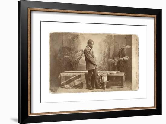 Jacob Wainwright with Livingstone's Coffin, London, 1874-Elliott and Fry Studio-Framed Giclee Print