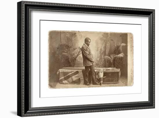 Jacob Wainwright with Livingstone's Coffin, London, 1874-Elliott and Fry Studio-Framed Giclee Print