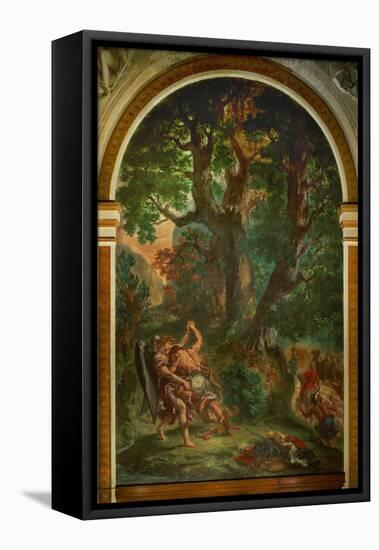 Jacob Wrestling with the Angel, 1850-Eugene Delacroix-Framed Premier Image Canvas