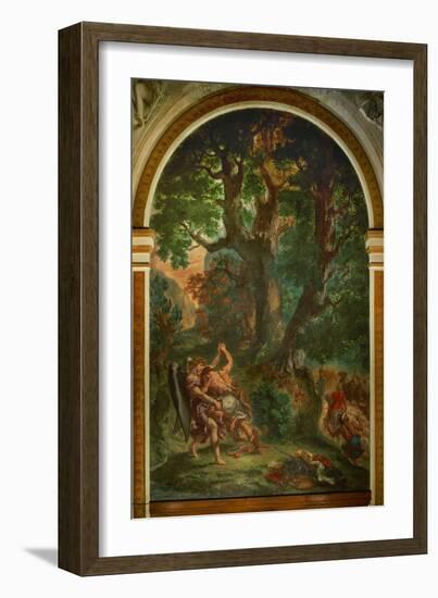 Jacob Wrestling with the Angel, 1850-Eugene Delacroix-Framed Giclee Print