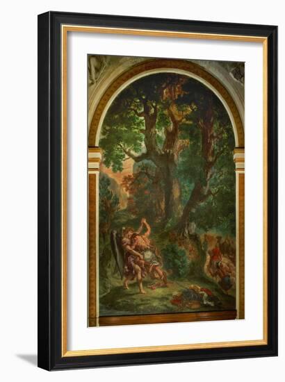 Jacob Wrestling with the Angel, 1850-Eugene Delacroix-Framed Giclee Print