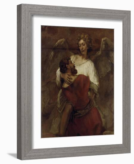 Jacob Wrestling with the Angel, about 1659/60-Rembrandt van Rijn-Framed Giclee Print