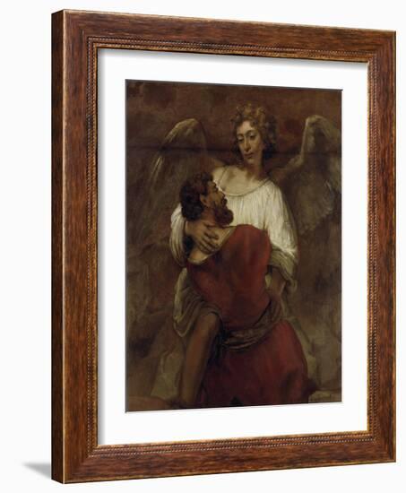 Jacob Wrestling with the Angel, about 1659/60-Rembrandt van Rijn-Framed Giclee Print