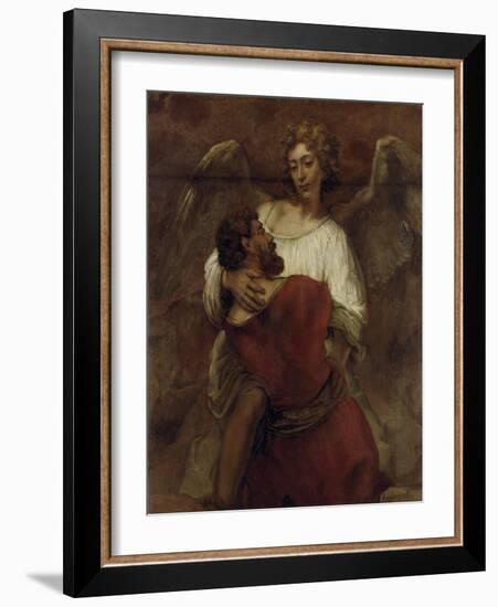 Jacob Wrestling with the Angel, about 1659/60-Rembrandt van Rijn-Framed Giclee Print