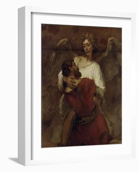 Jacob Wrestling with the Angel, about 1659/60-Rembrandt van Rijn-Framed Giclee Print