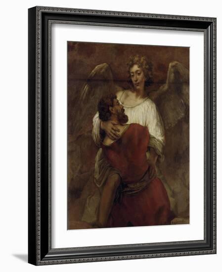 Jacob Wrestling with the Angel, about 1659/60-Rembrandt van Rijn-Framed Giclee Print