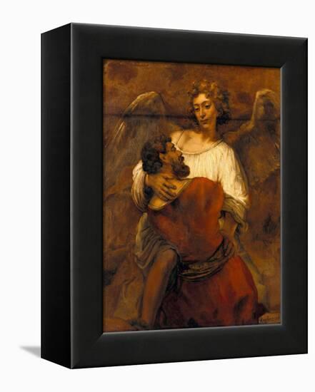 Jacob Wrestling with the Angel, Ca 1659-Rembrandt van Rijn-Framed Premier Image Canvas