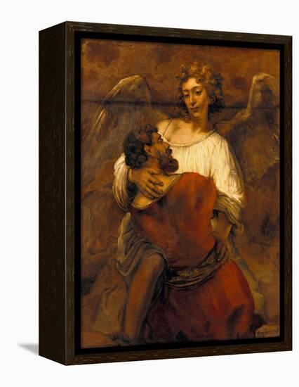 Jacob Wrestling with the Angel, Ca 1659-Rembrandt van Rijn-Framed Premier Image Canvas