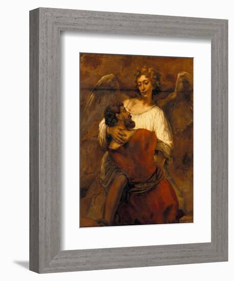 Jacob Wrestling with the Angel, Ca 1659-Rembrandt van Rijn-Framed Giclee Print