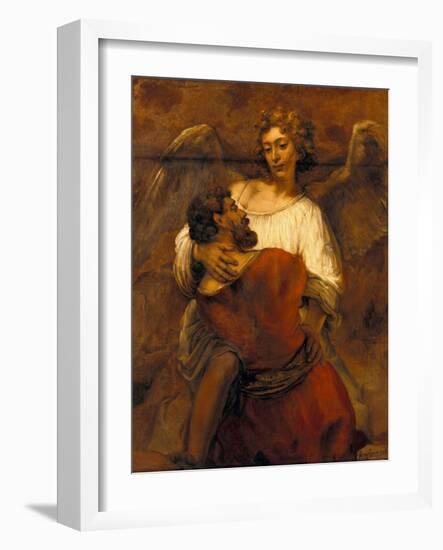 Jacob Wrestling with the Angel, Ca 1659-Rembrandt van Rijn-Framed Giclee Print