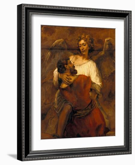 Jacob Wrestling with the Angel, Ca 1659-Rembrandt van Rijn-Framed Giclee Print