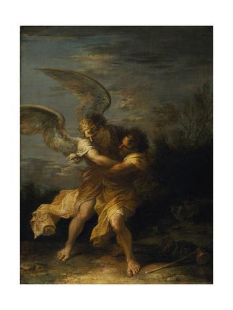 Jacob Wrestling with the Angel Giclee Print by Salvator Rosa | Art.com