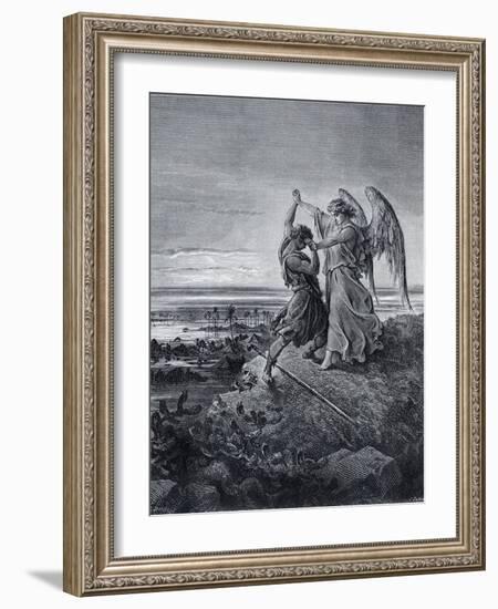 Jacob Wrestling with the Angel-Gustave Doré-Framed Giclee Print