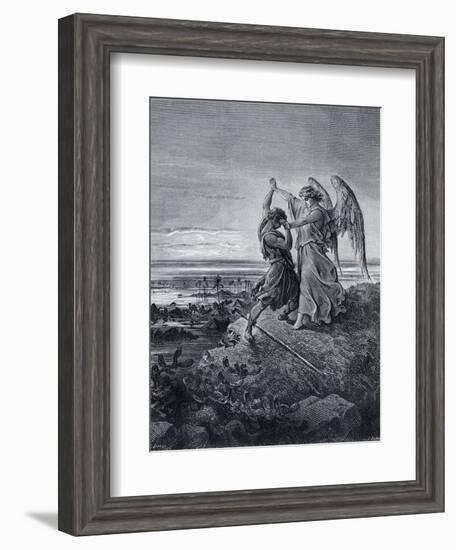 Jacob Wrestling with the Angel-Gustave Doré-Framed Giclee Print