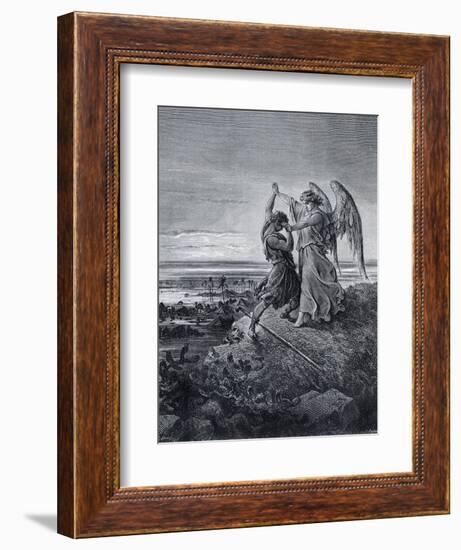 Jacob Wrestling with the Angel-Gustave Doré-Framed Giclee Print