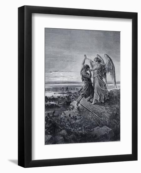 Jacob Wrestling with the Angel-Gustave Doré-Framed Giclee Print