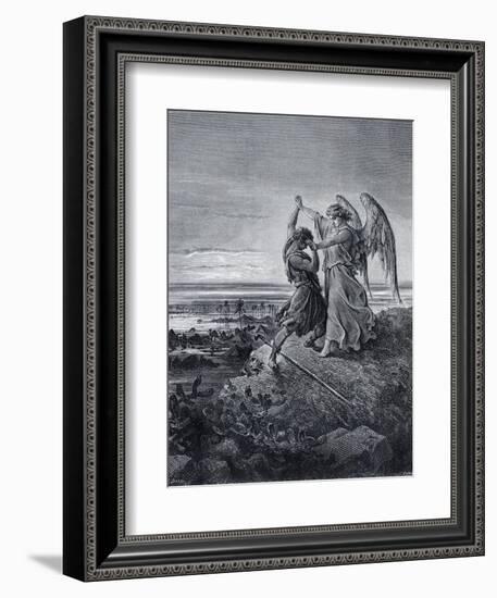 Jacob Wrestling with the Angel-Gustave Doré-Framed Giclee Print