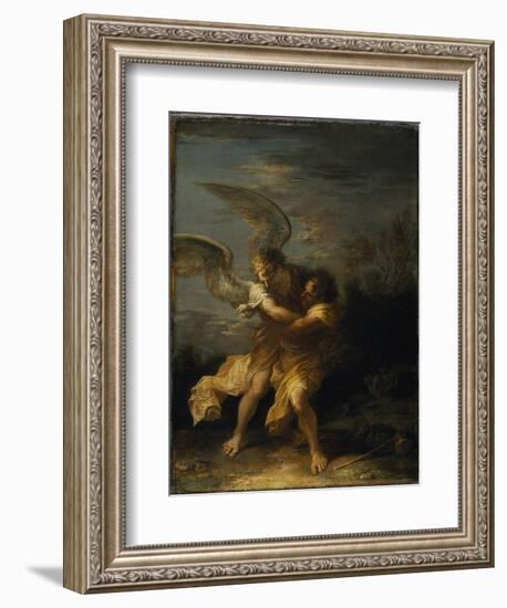 Jacob Wrestling with the Angel-Salvator Rosa-Framed Premium Giclee Print