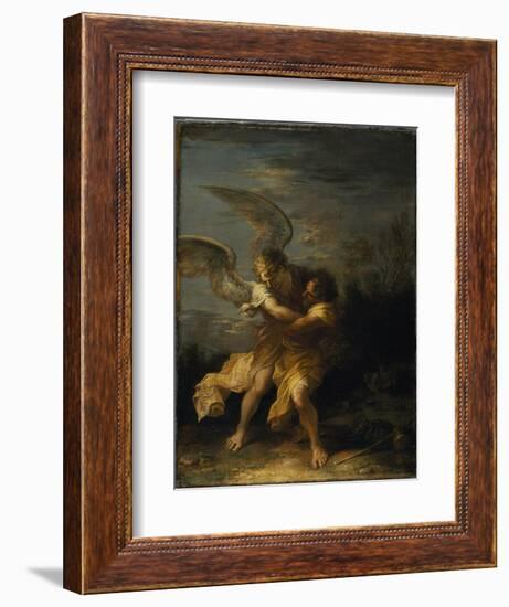 Jacob Wrestling with the Angel-Salvator Rosa-Framed Premium Giclee Print