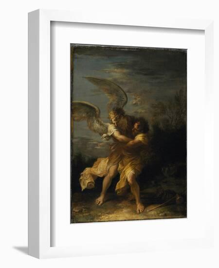 Jacob Wrestling with the Angel-Salvator Rosa-Framed Premium Giclee Print