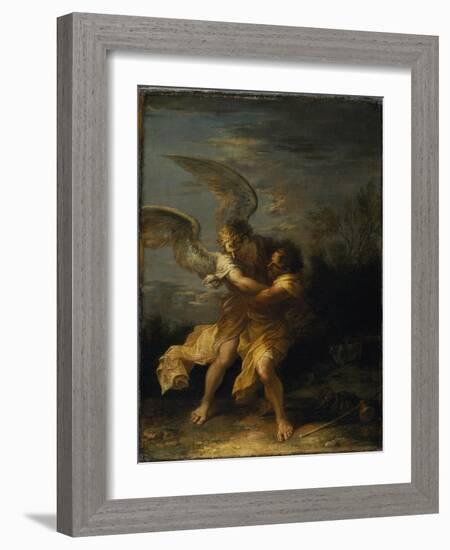 Jacob Wrestling with the Angel-Salvator Rosa-Framed Giclee Print