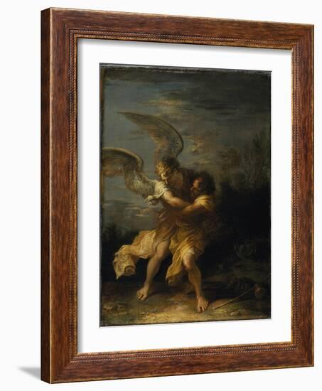 Jacob Wrestling with the Angel-Salvator Rosa-Framed Giclee Print