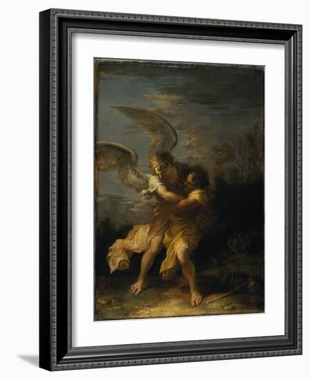 Jacob Wrestling with the Angel-Salvator Rosa-Framed Giclee Print