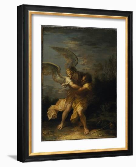 Jacob Wrestling with the Angel-Salvator Rosa-Framed Giclee Print