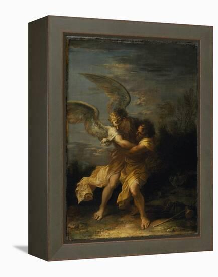 Jacob Wrestling with the Angel-Salvator Rosa-Framed Premier Image Canvas