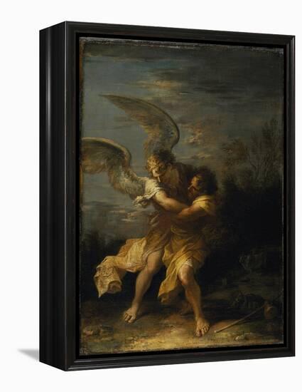 Jacob Wrestling with the Angel-Salvator Rosa-Framed Premier Image Canvas