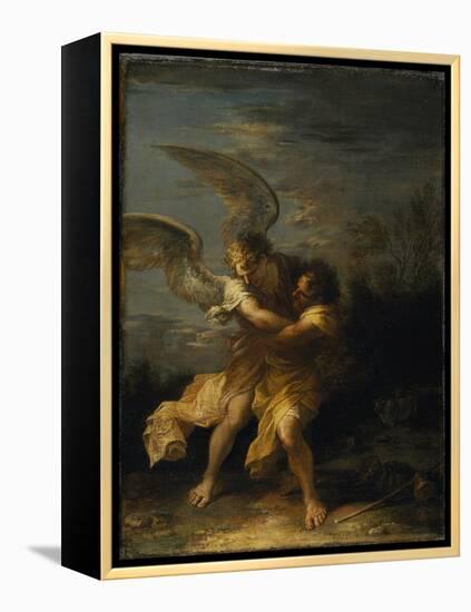 Jacob Wrestling with the Angel-Salvator Rosa-Framed Premier Image Canvas