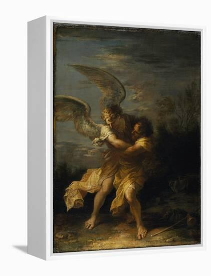 Jacob Wrestling with the Angel-Salvator Rosa-Framed Premier Image Canvas