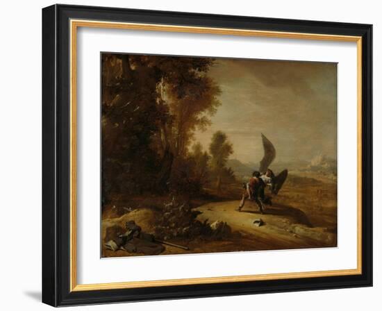 Jacob Wrestling with the Angel-Bartholomeus Breenbergh-Framed Art Print