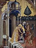 Story of the Life of St Lucia, Lucia in Prayer Near the Tomb of St Agatha, Who Appears to Her, 1410-Jacobello del Fiore-Framed Giclee Print