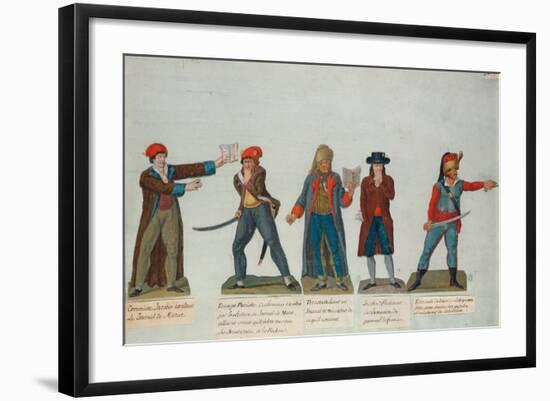 Jacobins and Terrorists at the Period of the Reign of Terror (1793-4) During the French Revolution-Lesueur & Lesueur-Framed Giclee Print