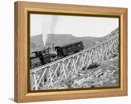 Jacobs Ladder, Mt. Washington Ry., White Mts., New Hampshire-null-Framed Stretched Canvas
