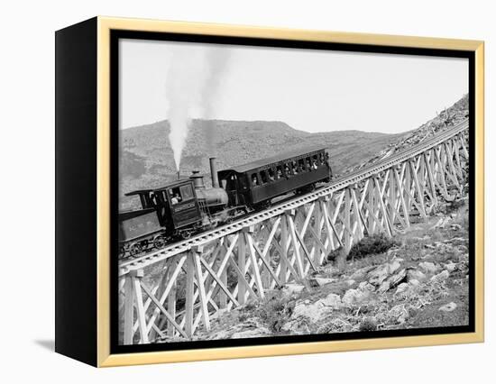 Jacobs Ladder, Mt. Washington Ry., White Mts., New Hampshire-null-Framed Stretched Canvas