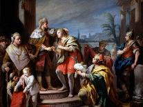 Ferdinand VI and queen Maria Barbara of Braganza with Scarlatti and the Italian castrato Farinelli-Jacopo Amigoni-Giclee Print