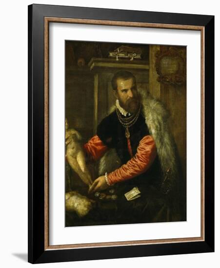 Jacopo De Strada (. . . -1588), Italian Art Collector-Titian (Tiziano Vecelli)-Framed Giclee Print