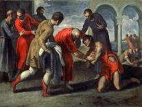 Soldiers Disputing Clothes-Jacopo Palma-Giclee Print